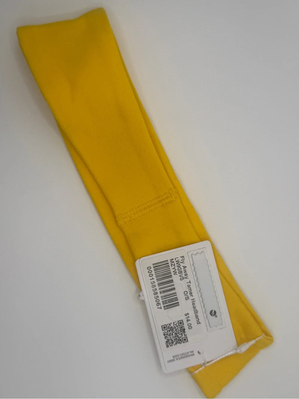 NWT Lululemon Fly Away Tamer Headband — Maze Yellow (MZYW)